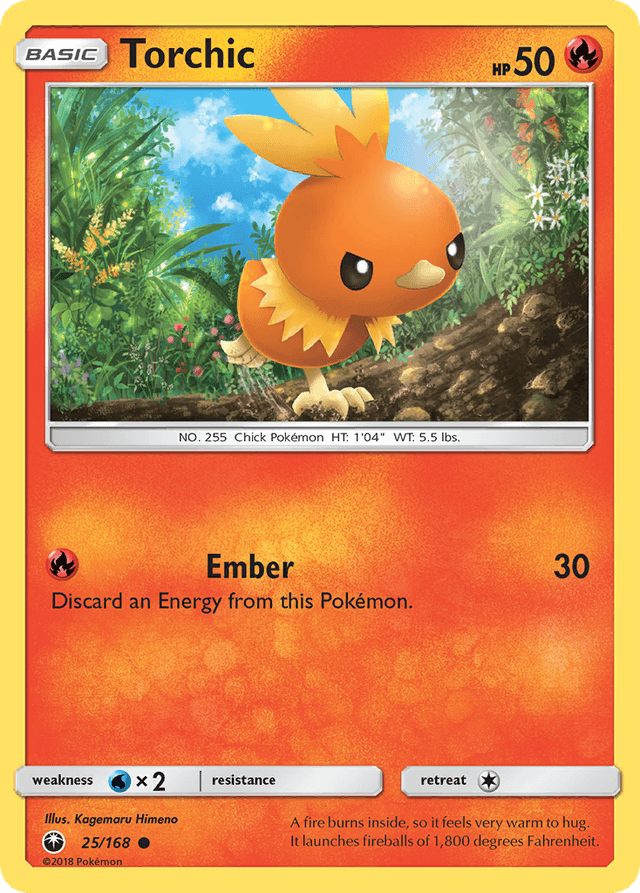 Carta Torchic 25/168 do set Celestial Storm — Pokémon TCG | Bynx