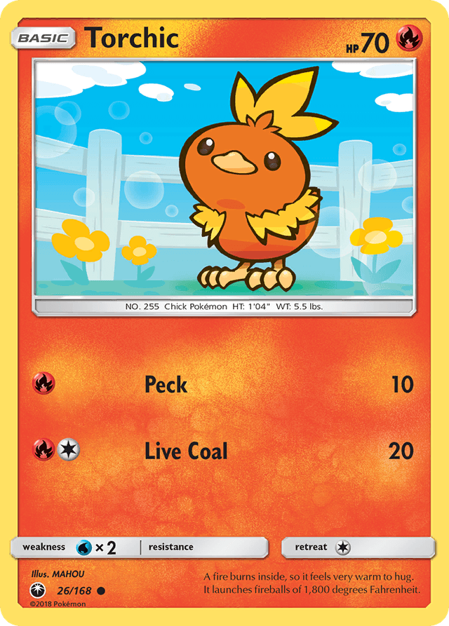 Carta Torchic 26/168 do set Celestial Storm — Pokémon TCG | Bynx