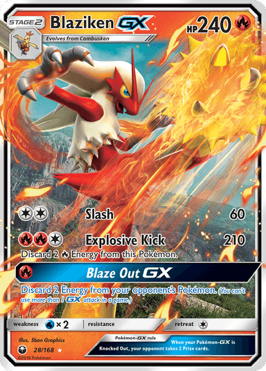 Carta Blaziken-GX 28/168 do set Celestial Storm — Pokémon TCG | Bynx