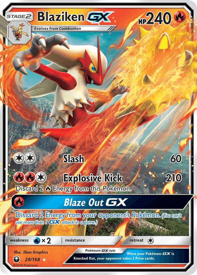 Carta Blaziken-GX 28/168 do set Celestial Storm — Pokémon TCG | Bynx