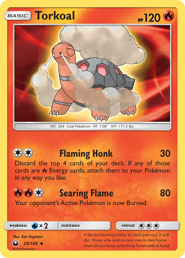 Carta Torkoal 29/168 do set Celestial Storm — Pokémon TCG | Bynx