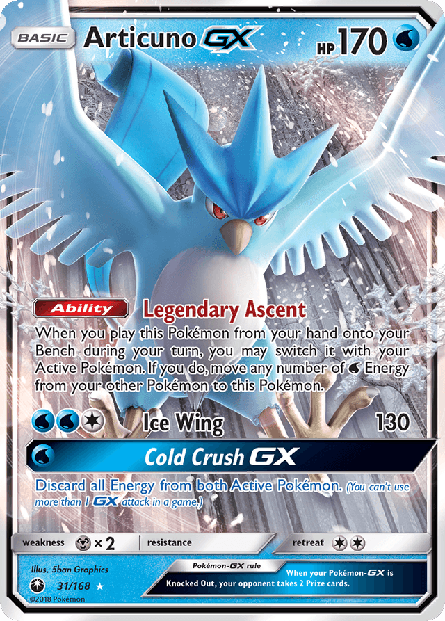 Carta Articuno-GX 31/168 do set Celestial Storm — Pokémon TCG | Bynx