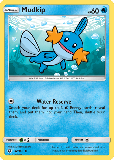 Carta Mudkip 32/168 do set Celestial Storm — Pokémon TCG | Bynx