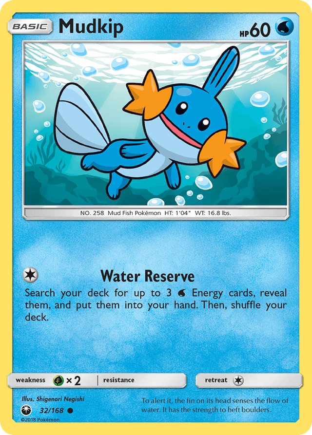 Carta Mudkip 32/168 do set Celestial Storm — Pokémon TCG | Bynx