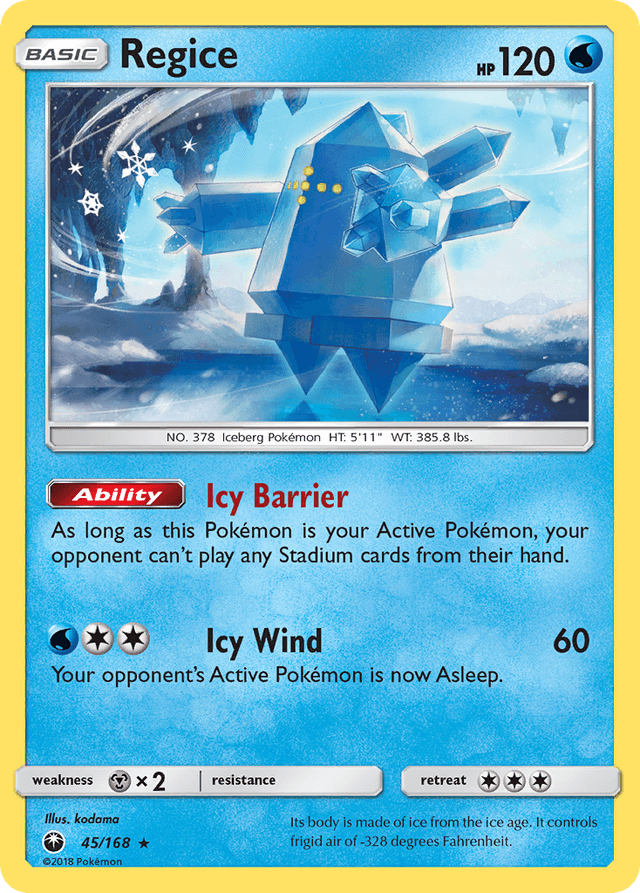 Carta Regice 45/168 do set Celestial Storm — Pokémon TCG | Bynx