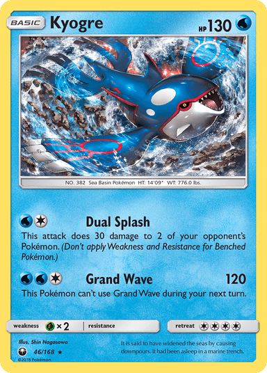 Carta Kyogre 46/168 do set Celestial Storm — Pokémon TCG | Bynx