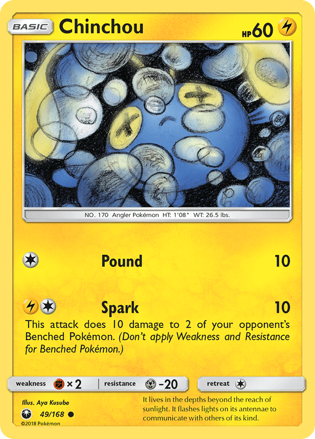 Carta Chinchou 49/168 do set Celestial Storm — Pokémon TCG | Bynx