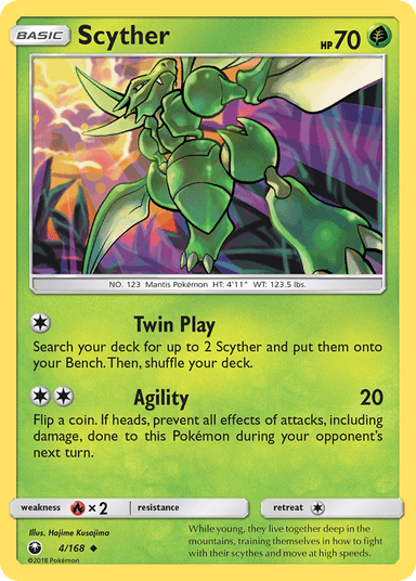 Carta Scyther 4/168 do set Celestial Storm — Pokémon TCG | Bynx