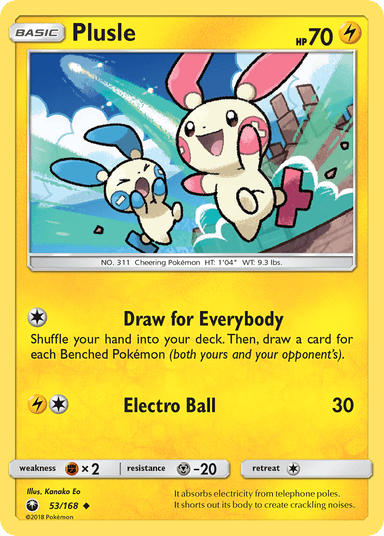 Carta Plusle 53/168 do set Celestial Storm — Pokémon TCG | Bynx