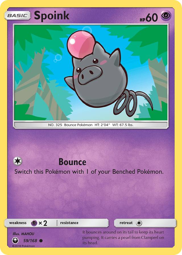 Carta Spoink 59/168 do set Celestial Storm — Pokémon TCG | Bynx