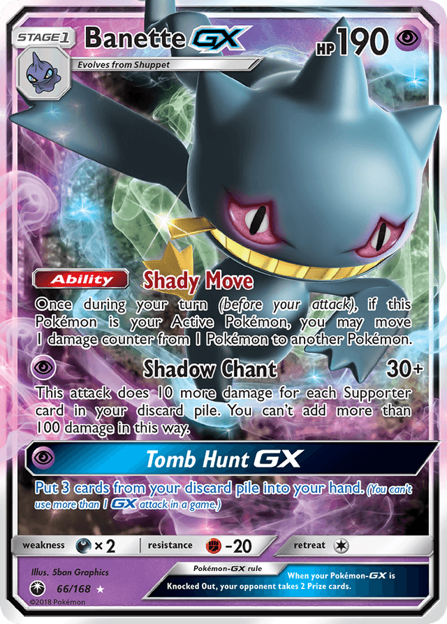Carta Banette-GX 66/168 do set Celestial Storm — Pokémon TCG | Bynx