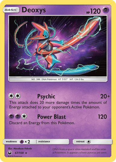 Carta Deoxys 67/168 do set Celestial Storm — Pokémon TCG | Bynx
