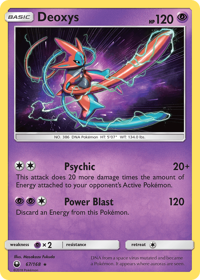 Carta Deoxys 67/168 do set Celestial Storm — Pokémon TCG | Bynx