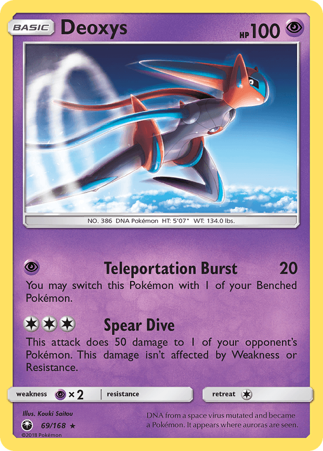 Carta Deoxys 69/168 do set Celestial Storm — Pokémon TCG | Bynx