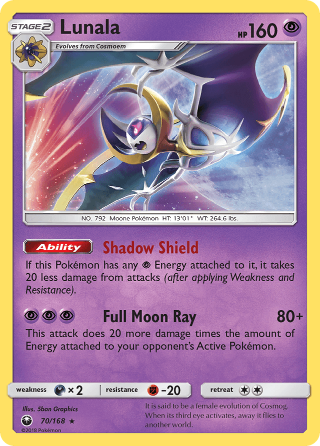 Carta Lunala 70/168 do set Celestial Storm — Pokémon TCG | Bynx