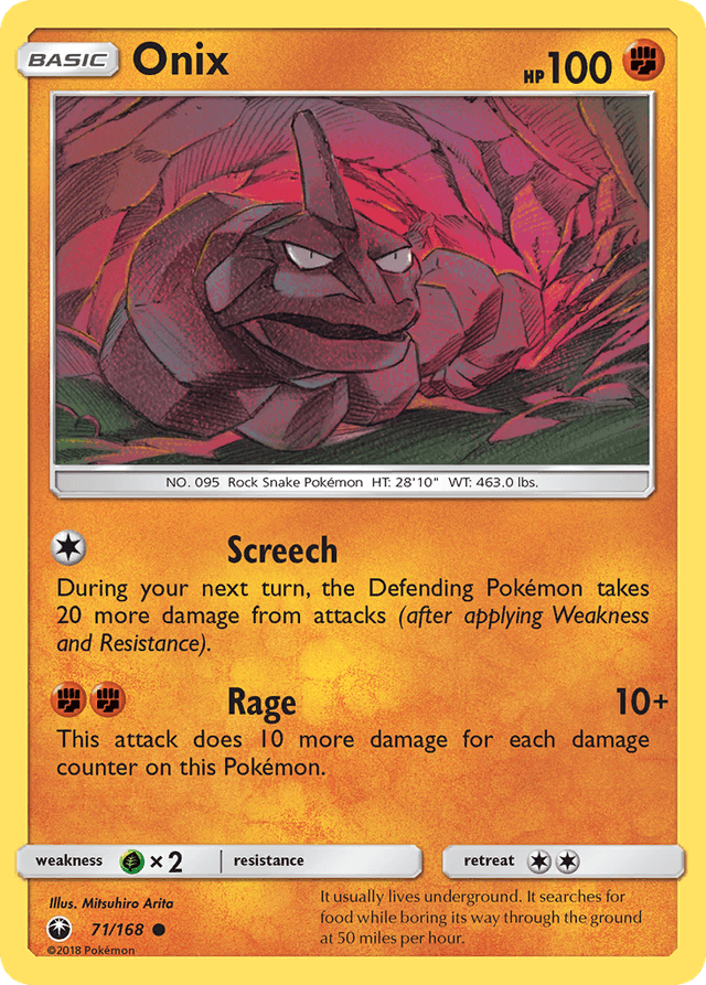 Carta Onix 71/168 do set Celestial Storm — Pokémon TCG | Bynx