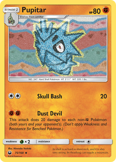 Carta Pupitar 75/168 do set Celestial Storm — Pokémon TCG | Bynx