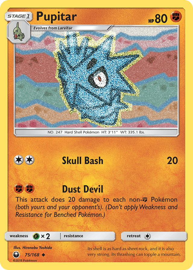 Carta Pupitar 75/168 do set Celestial Storm — Pokémon TCG | Bynx