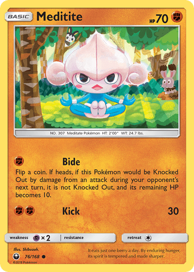 Carta Meditite 76/168 do set Celestial Storm — Pokémon TCG | Bynx