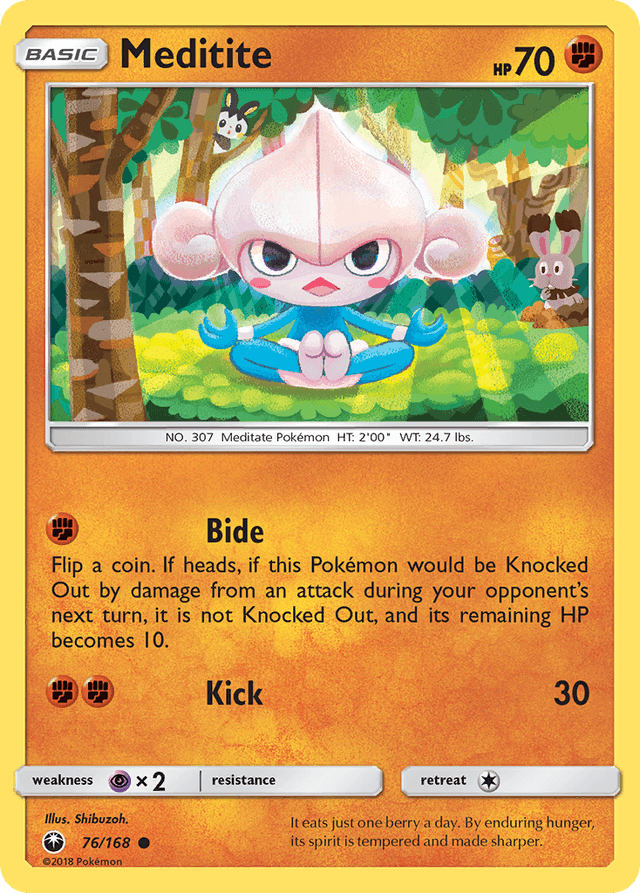 Carta Meditite 76/168 do set Celestial Storm — Pokémon TCG | Bynx