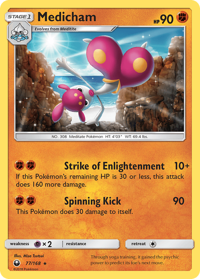 Carta Medicham 77/168 do set Celestial Storm — Pokémon TCG | Bynx