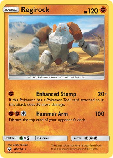 Carta Regirock 80/168 do set Celestial Storm — Pokémon TCG | Bynx