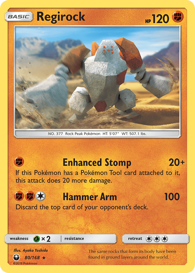 Carta Regirock 80/168 do set Celestial Storm — Pokémon TCG | Bynx