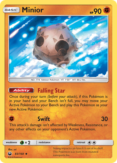 Carta Minior 83/168 do set Celestial Storm — Pokémon TCG | Bynx