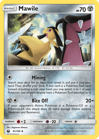 Carta Mawile 91/168 do set Celestial Storm — Pokémon TCG | Bynx