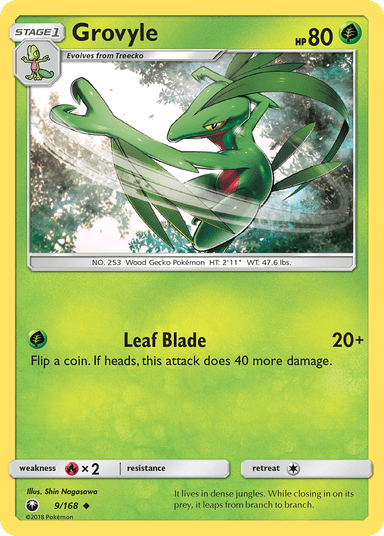 Carta Grovyle 9/168 do set Celestial Storm — Pokémon TCG | Bynx