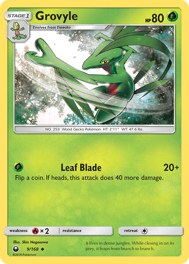 Carta Grovyle 9/168 do set Celestial Storm — Pokémon TCG | Bynx