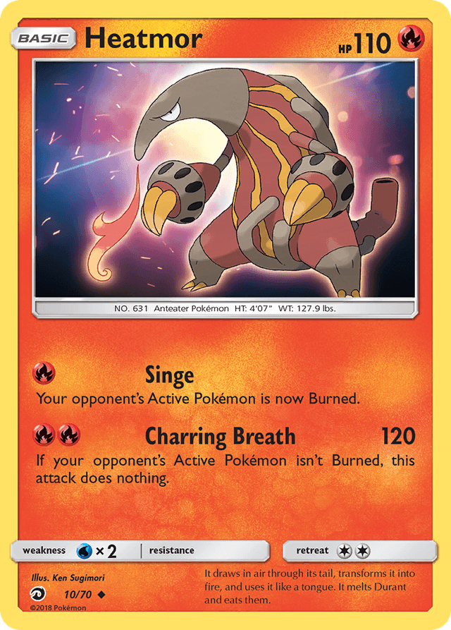 Carta Heatmor 10/70 do set Dragon Majesty — Pokémon TCG | Bynx