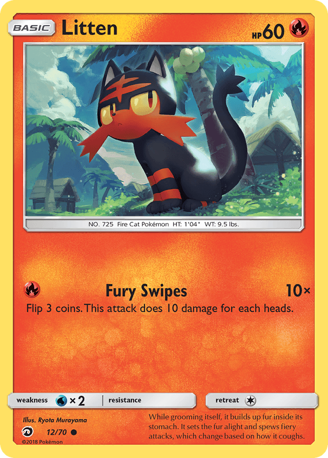 Carta Litten 12/70 do set Dragon Majesty — Pokémon TCG | Bynx