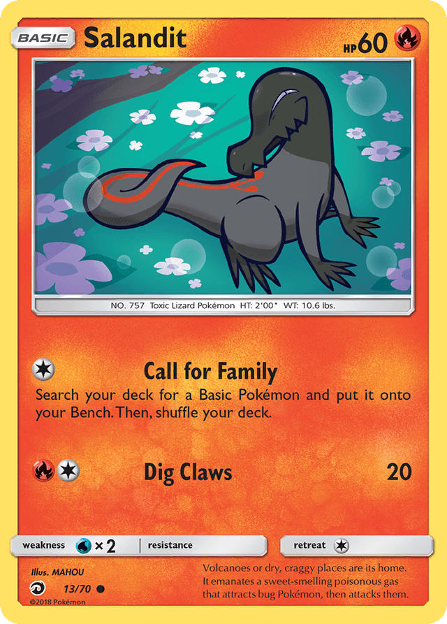 Carta Salandit 13/70 do set Dragon Majesty — Pokémon TCG | Bynx