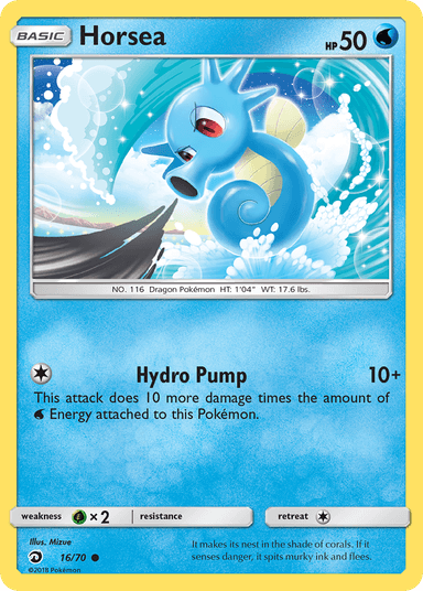 Carta Horsea 16/70 do set Dragon Majesty — Pokémon TCG | Bynx