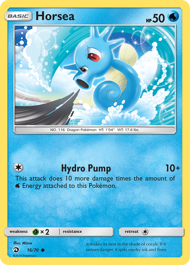 Carta Horsea 16/70 do set Dragon Majesty — Pokémon TCG | Bynx
