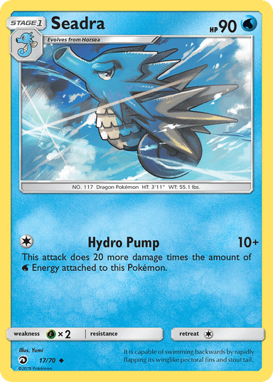 Carta Seadra 17/70 do set Dragon Majesty — Pokémon TCG | Bynx