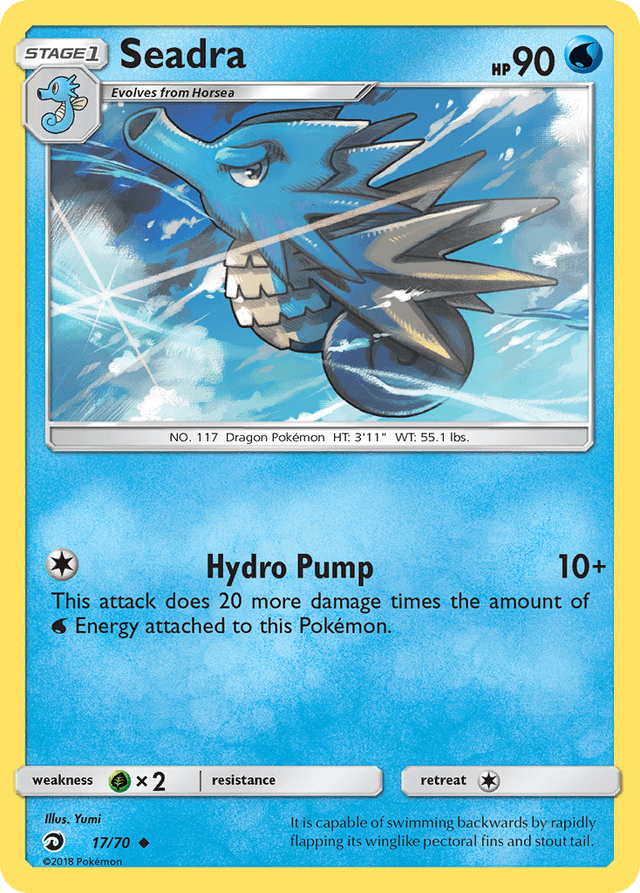 Carta Seadra 17/70 do set Dragon Majesty — Pokémon TCG | Bynx