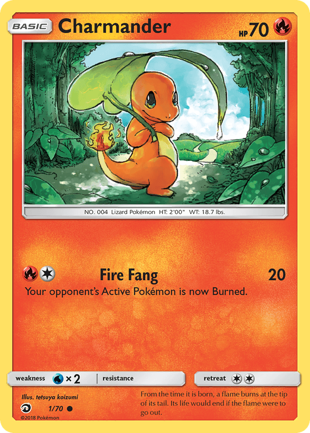 Carta Charmander 1/70 do set Dragon Majesty — Pokémon TCG | Bynx