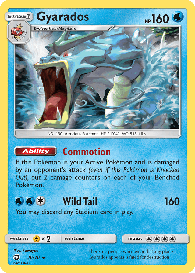 Carta Gyarados 20/70 do set Dragon Majesty — Pokémon TCG | Bynx