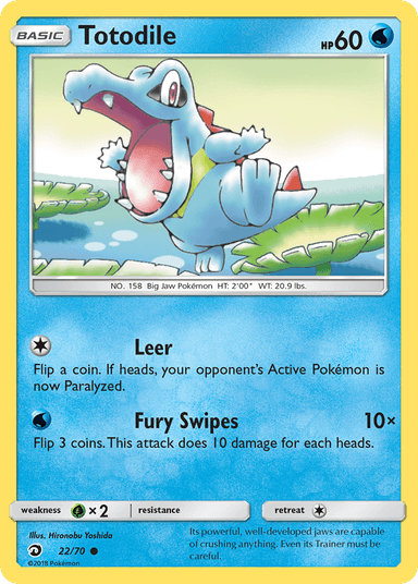 Carta Totodile 22/70 do set Dragon Majesty — Pokémon TCG | Bynx