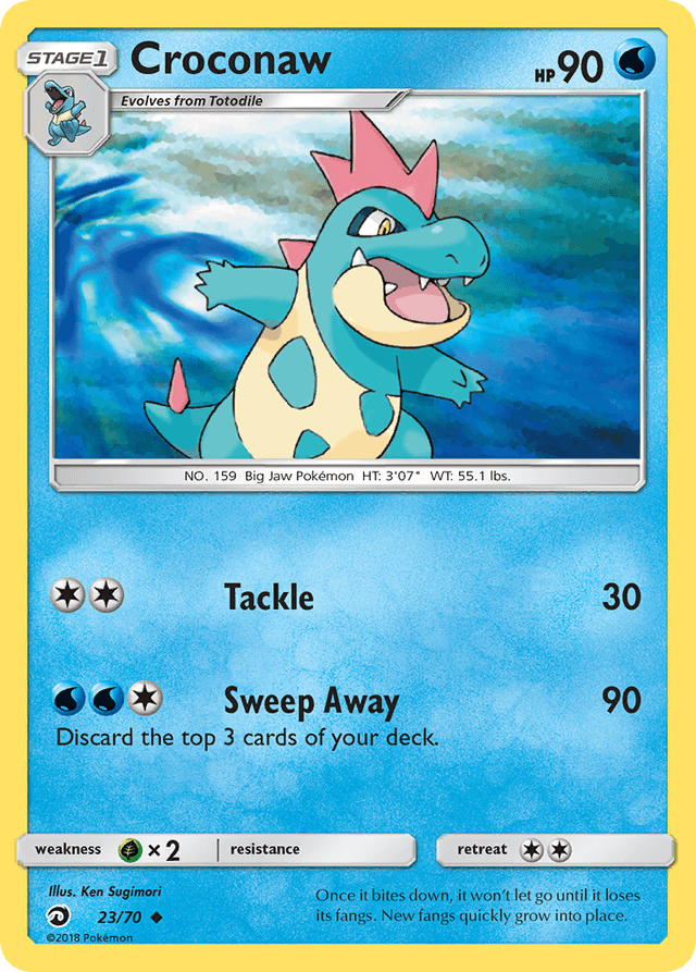 Carta Croconaw 23/70 do set Dragon Majesty — Pokémon TCG | Bynx