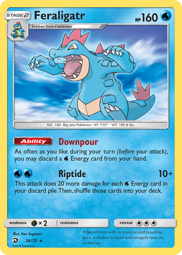 Carta Feraligatr 24/70 do set Dragon Majesty — Pokémon TCG | Bynx
