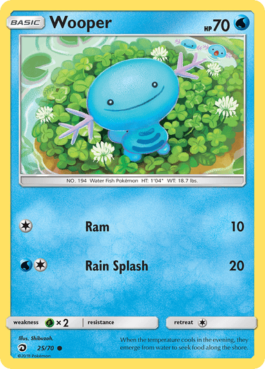 Carta Wooper 25/70 do set Dragon Majesty — Pokémon TCG | Bynx