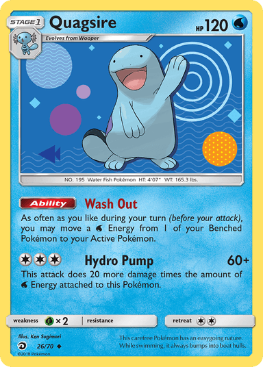 Carta Quagsire 26/70 do set Dragon Majesty — Pokémon TCG | Bynx