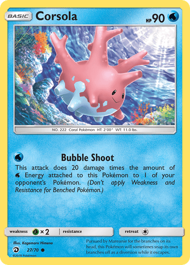 Carta Corsola 27/70 do set Dragon Majesty — Pokémon TCG | Bynx