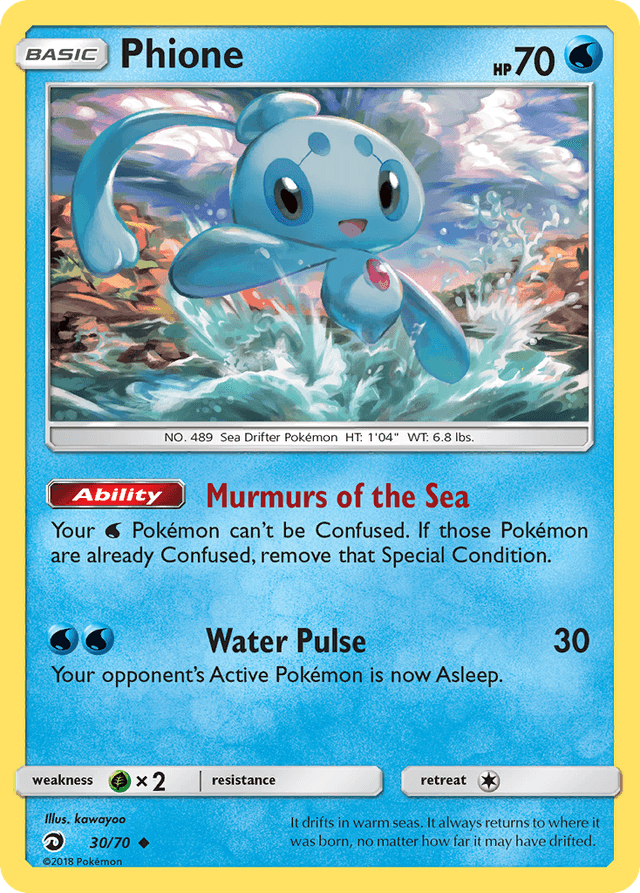 Carta Phione 30/70 do set Dragon Majesty — Pokémon TCG | Bynx