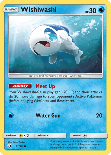 Carta Wishiwashi 31/70 do set Dragon Majesty — Pokémon TCG | Bynx