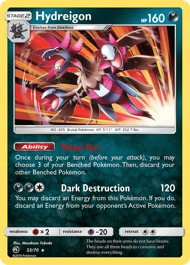 Carta Hydreigon 33/70 do set Dragon Majesty — Pokémon TCG | Bynx