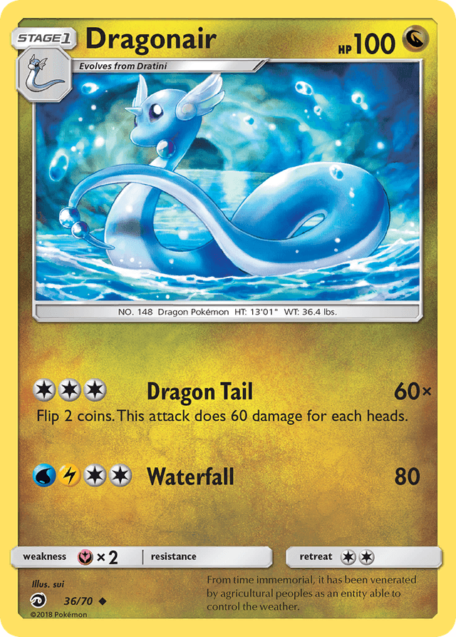 Carta Dragonair 36/70 do set Dragon Majesty — Pokémon TCG | Bynx